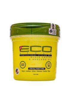 ECO STYLE - STYLING GEL BLACK CASTOR OIL &amp; AVOCADO OIL 16OZ