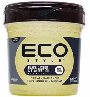 ECO STYLE - STYLING GEL BLACK CASTOR OIL 16OZ