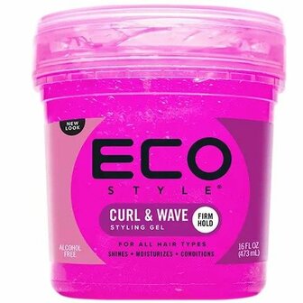 ECO STYLE - STYLING GEL CURL &amp; WAVE 16OZ PINK