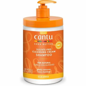 CANTU - SHEA BUTTER NATURAL HAIR- SULFATE FREE CLEANSING CREAM SHAMPOO 25OZ.XL