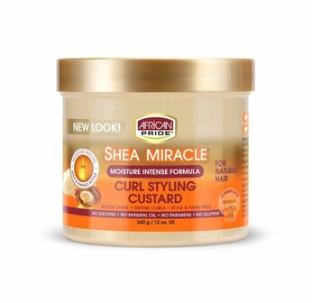 AFRICAN PRIDE - SHEA BUTTER MIRACLE - CURL STYLING CUSTARD 12OZ