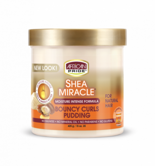 AFRICAN PRIDE - SHEA MIRACLE - BOUNCY - CURLS PUDDING 15OZ