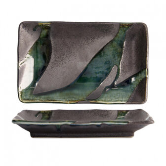 TOKYO DESIGN STUDIO - GREEN GREY SERIES PLATE 21X13CM MS-6354