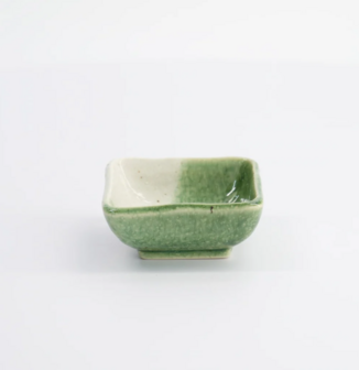 TOKYO DESIGN STUDIO - SOY SAUCE DISH 7.5X3CM ORIBE GREY/GREEN MS-3012/D