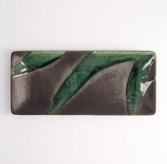 TOKYO DESIGN STUDIO - GREEN GREY SERIES PLATE 28.5X12.5CM GREEN MS-6353