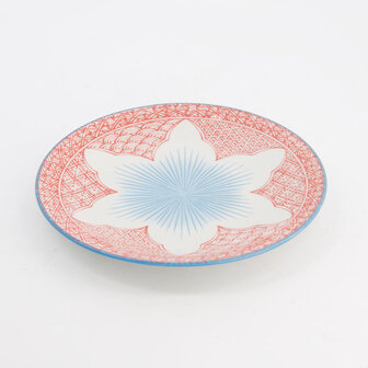 TOKYO DESIGN STUDIO - Lily Flower Plate 20x2m Red 21153 6/48