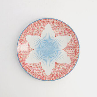 TOKYO DESIGN STUDIO - Lily Flower Plate 20x2m Red 21153 6/48