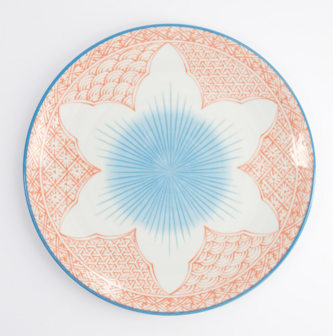 TOKYO DESIGN STUDIO &ndash; Lily Flower Plate 26x3cm Red 21157 6/36