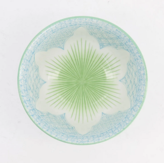 TOKYO DESIGN STUDIO - Lily Flower Tayo Bowl 14.8x6.8 cm 550ml L.Blue HB-3625/D 6/48