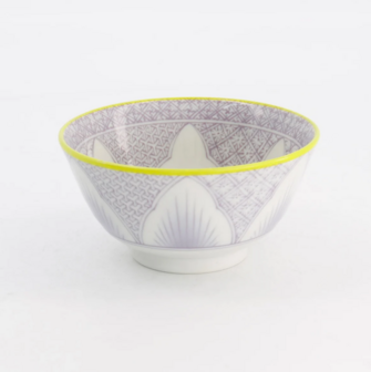 TOKYO DESIGN STUDIO - Lily Flower Tayo Bowl 14.8x6.8 550ml Purple HB-3625/C 6/48