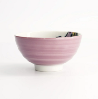 TOKYO DESIGN STUDIO - Seafood Rice Bowl 11.2x7.2cm 300ml Blowfish Fugu Purple 18882 6/96