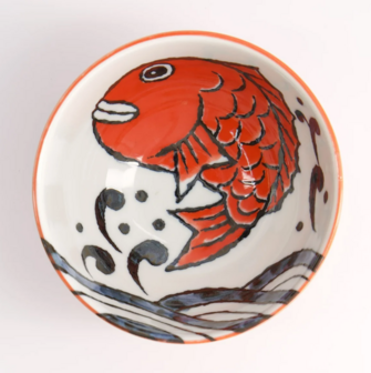 TOKYO DESIGN STUDIO - Seafood Bowl 13.2x7.3cm 500ml Snapper Red LB554/T 6/48