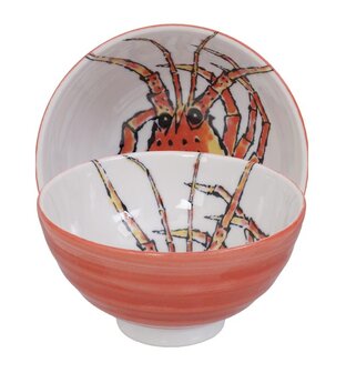 Tokyo Design Studio &ndash; Seafood &ndash; Ricebowl &ndash; Red &ndash; 11.2 x 7.2cm &ndash; 300ml