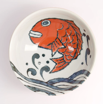 Seafood Rice Bowl 11.2x6.2cm 300ml Snapper Red LB54/T 6/96