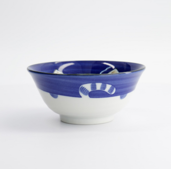 TOKYO DESIGN STUDIO - Kawaii Cat Neko Tayo Bowl 15x7cm 500ml Blue KY56/78 6/48