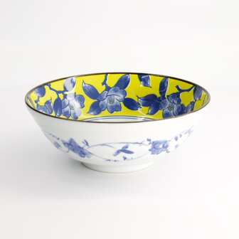 TOKYO DESIGN STUDIO - Tsubaki Ramen Bowl 20.5x7.8cm 1000ml Yellow/Blue 21735 3/36