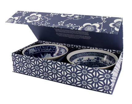 TOKYO DESIGN STUDIO - Mixed Bowls Ramenbowl Set 19x7.5cm 1000ml Peony TH578/1 4/32, Flower TH578/6 4/32