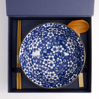 Tokyo Design Studio - Blue Ramen Bowl 21x8.5cm 1300ml Sakura HB-9923/D 17755 3/24