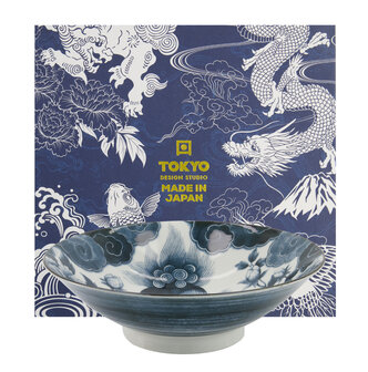 TOKYO DESIGN STUDIO - Japonism Bowl, Lion, Darkgrey, &Oslash; 25.2 x 7.7 cm, Item No. 22521