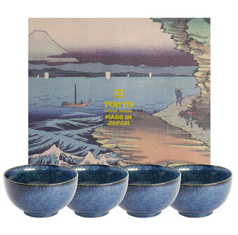 TOKYO DESIGN STUDIO - Cobalt Blue 4pcs Bowl Giftset 13.2x7.2cm 500ml 22563 1G 1/6