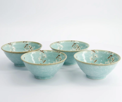 TOKYO DESIGN STUDIO - Light Sakura Bowl Giftset 4pcs 13x6cm 350ml 2B 33221 1/6