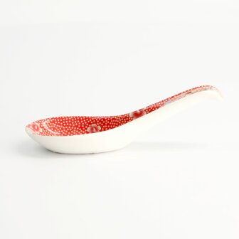 TOKYO DESIGN STUDIO - Kawaii Flower Soup Spoon Red 13.8x4.8cm 21176 12/144