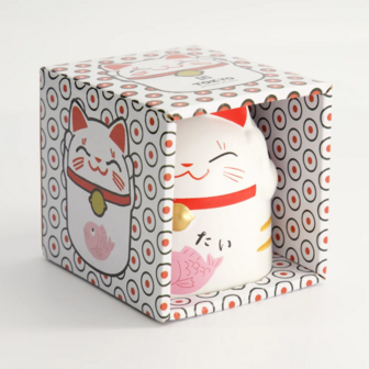 TOKYO DESIGN STUDIO - Kawaii Lucky Cat Mug Pink Giftset 8.7x10.2cm 350ml DL18/RC 1/36