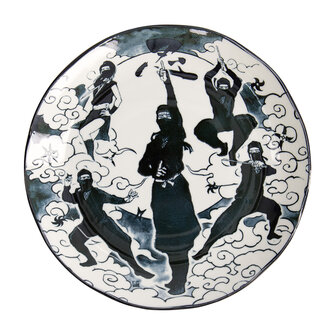 TOKYO DESIGN STUDIO - Asakusa Round Plate 25x3cm Ninja 21886 4/24