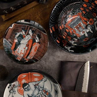 TOKYO DESIGN STUDIO - Asakusa Bowl 14.8x7cm 550ml Geisha 21555 6/48