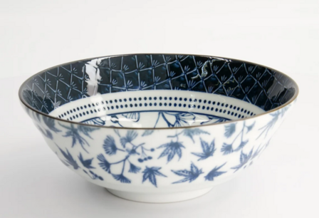 TOKYO DESIGN STUDIO - Flora Japonica Ramen Bowl 21x7.8cm 1000ml Gingko FK-8023/A 3/36