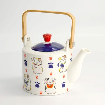 TOKYO DESIGN STUDIO - Kawaii Lucky Cat Tea Pot Giftset 0.8lt 1/12