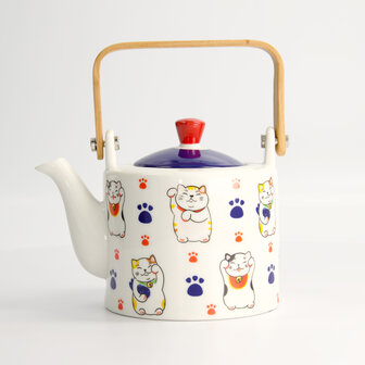 TOKYO DESIGN STUDIO - Kawaii Lucky Cat Tea Pot Giftset 0.8lt 1/12