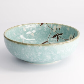 TOKYO DESIGN STUDIO - Light Blue Sakura Shallow Bowl 17.3x6cm 21590 4/32