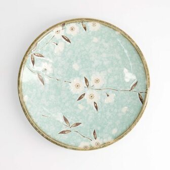 TOKYO DESIGN STUDIO - Light Blue Sakura Plate 19.5x3cm 6/48