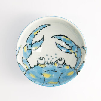 TOKYO DESIGN STUDIO - Seafood Rice Bowl 11.2x6.2cm 300ml Crab Light Blue 6/96