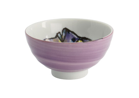 TOKYO DESIGN STUDIO - Seafood Rice Bowl 11.2x7.2cm 300ml Blowfish Fugu Purple 18882 6/96