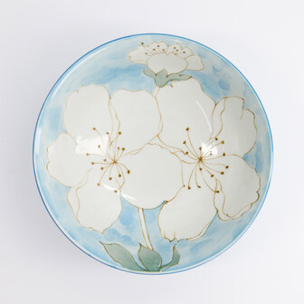 TOKYO DESIGN STUDIO - Sakura Blue Ramen Bowl 19.5x7.5cm 4/32