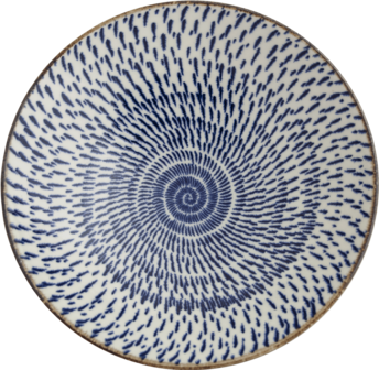 EDO JAPAN - Ramenbowl blauw/wit &Oslash;24,5 cm | H7,5 cm