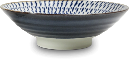 EDO JAPAN - Ramenbowl blauw/wit &Oslash;24,5 cm | H7,5 cm