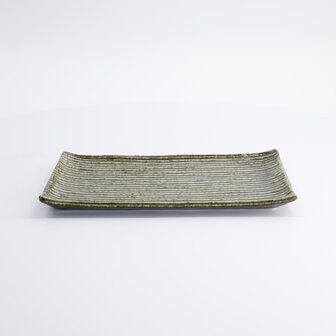 TOKYO DESIGN STUDIO - Mino Craft Rectangular Plate 23.8x15cm Green 5/40