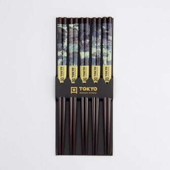 TOKYO DESIGN STUDIO - CHOPSTICK SET/5 BROWN