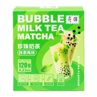 TYM BUBBLE MILK TEA DRINK - PEACH MATCHA FLAVOR 120 GRAM