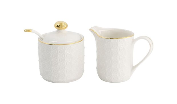 TOKYO DESIGN STUDIO - NIPPON WHITE GOLD RIM MILK AND SUGAR GIFTSET 