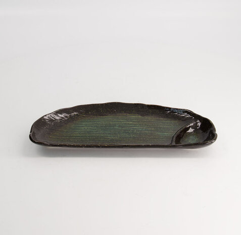 TOKYO DESIGN STUDIO - Mino Craft Rectangular Plate 27.5x12x2.5cm Green 4/32