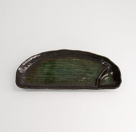 TOKYO DESIGN STUDIO - Mino Craft Rectangular Plate 27.5x12x2.5cm Green 4/32