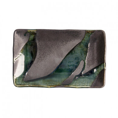 TOKYO DESIGN STUDIO - GREEN GREY SERIES PLATE 21X13CM MS-6354