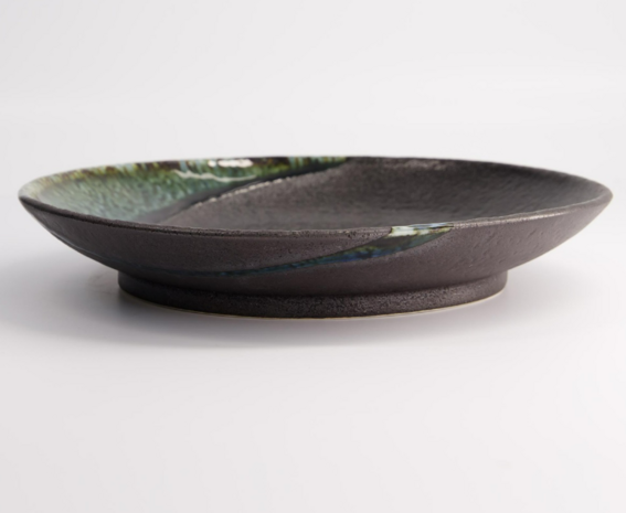 TOKYO DESIGN STUDIO - GREEN GREY SERIES PLATE 26CM MS-6357