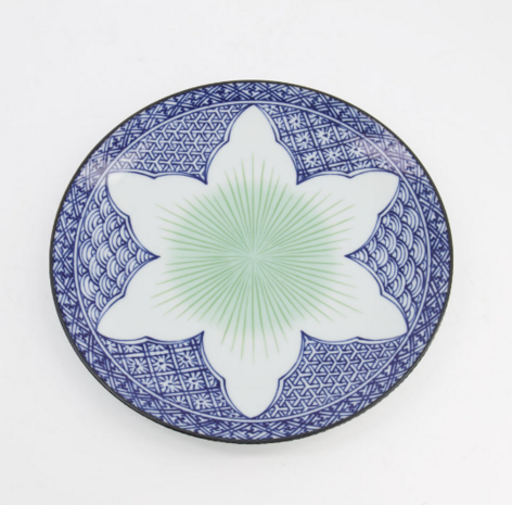 TOKYO DESIGN STUDIO - Lily Flower Plate 26x2cm Blue 21156 6/36