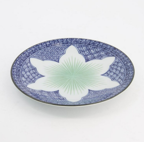 TOKYO DESIGN STUDIO - Lily Flower Plate 26x2cm Blue 21156 6/36