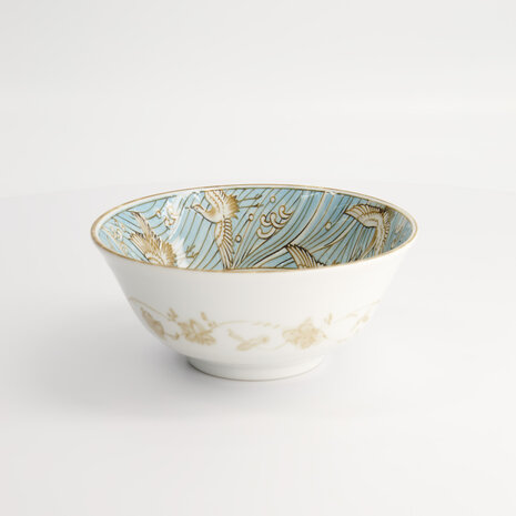 TOKYO DESIGN STUDIO - Crane Light Blue Tayo Bowl 15.2x6.7cm 500ml 40-230404-13 6/48